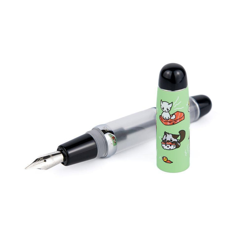 Opus 88 × @twenty_sides Grumpy Kitty, Happy Sushi Fountain Pen