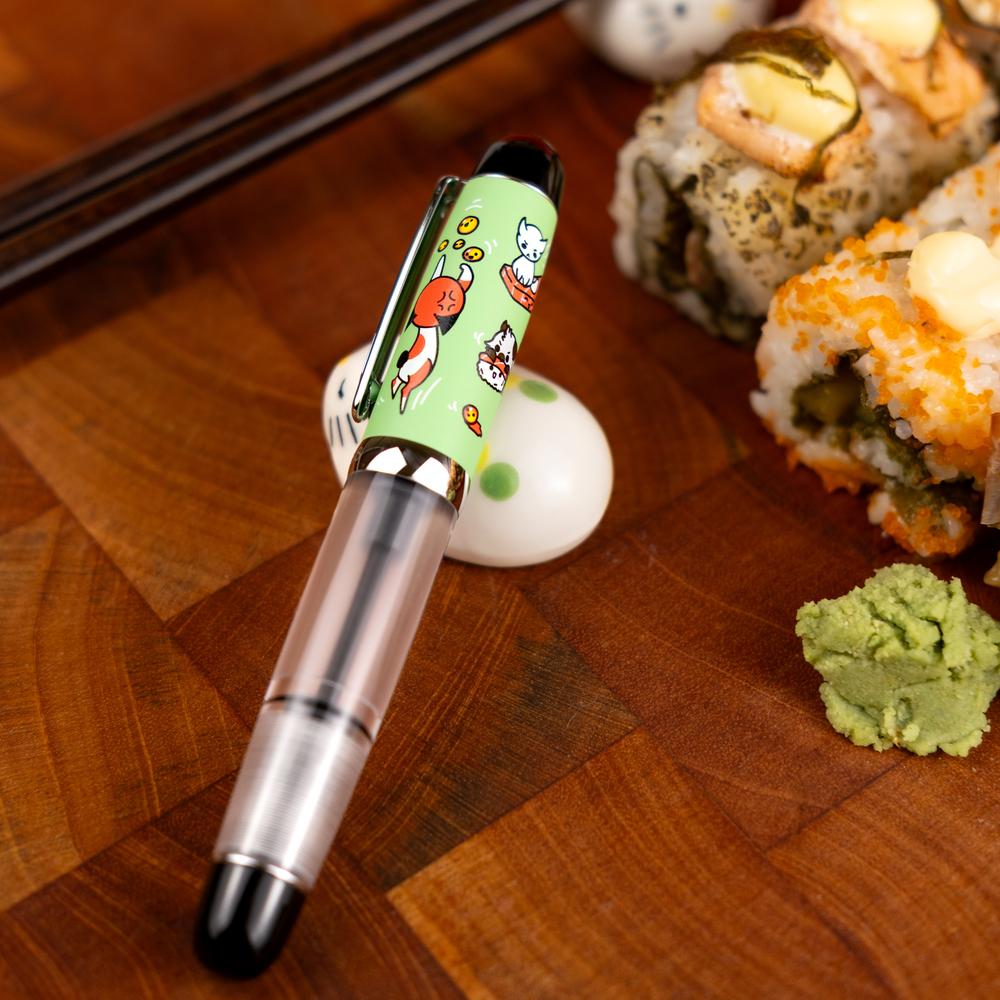 Opus 88 × @twenty_sides Grumpy Kitty, Happy Sushi Fountain Pen ...
