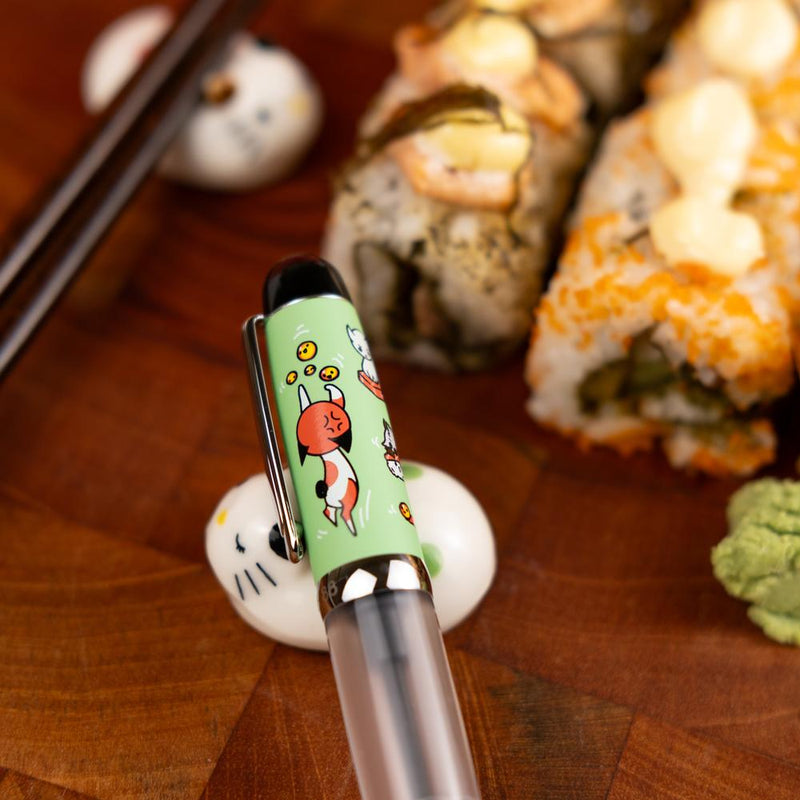 Opus 88 × @twenty_sides Grumpy Kitty, Happy Sushi Fountain Pen