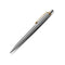 Parker Jotter 70th Anniversary Ballpoint Pen - Gold Trim Pen Leaning To The Right On White Background | EndlessPens