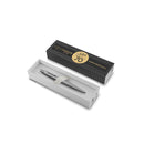 Parker Jotter 70th Anniversary Ballpoint Pen - Chrome Trim Pen Inside The Case On White Background | EndlessPens