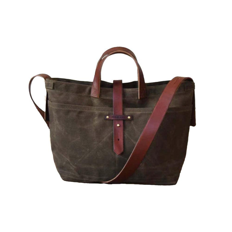 Peg and Awl Waxed Canvas Tote Bag - Moss