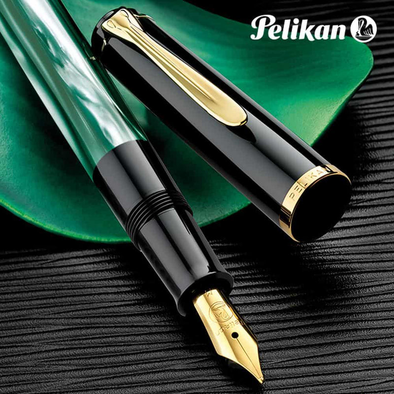 Pelikan Classic M200 Marbled-Green Fountain Pen - EndlessPens