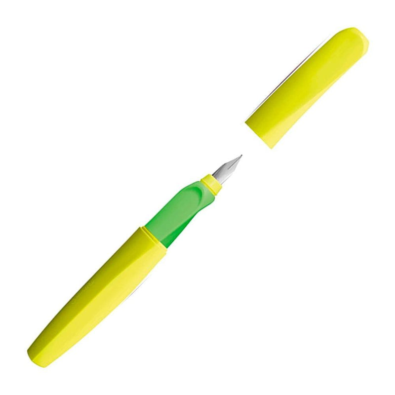 Pelikan Twist Fountain Pen - Neon Yellow (cap and nib)
