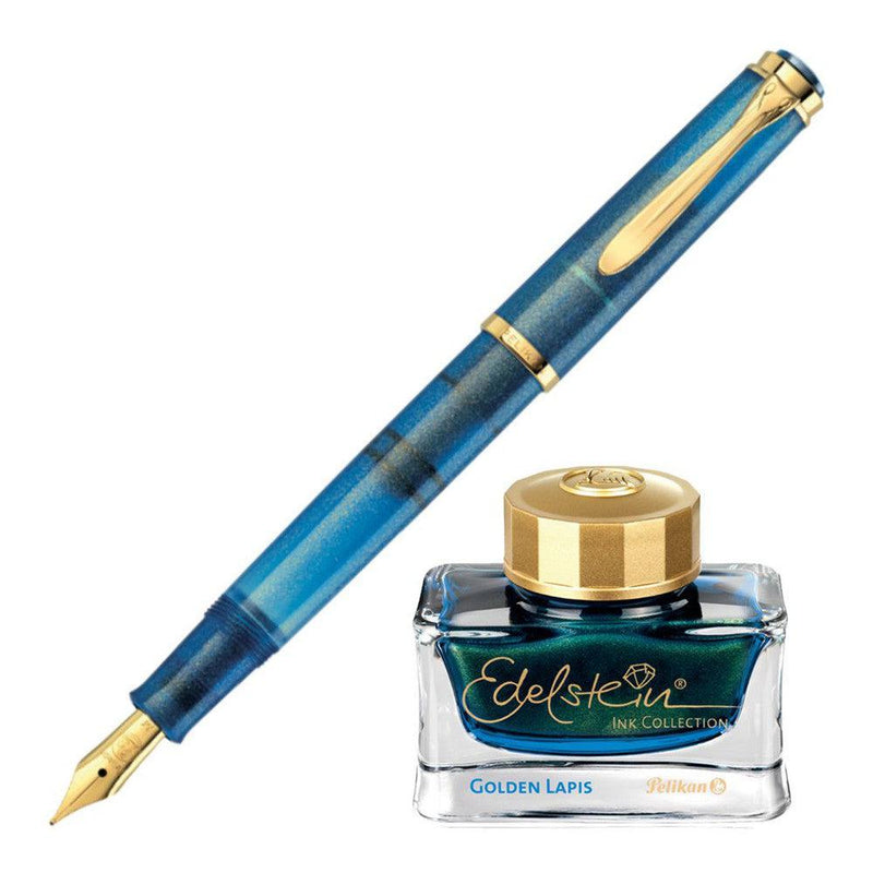 Pelikan Gift Set - Classic M200 Golden Lapis and Edelstein Ink of the Year 2024 Golden Lapis Set