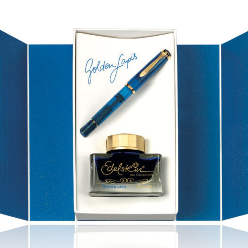 Pelikan Gift Set - Classic M200 Golden Lapis and Edelstein Ink of the Year 2024 Golden Lapis Set