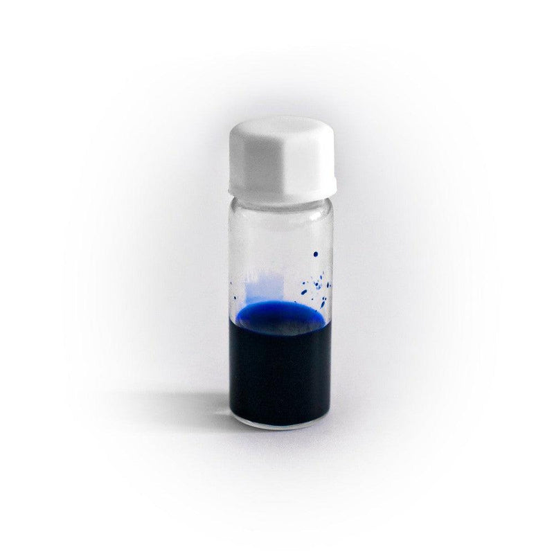 Pennonia Glass Vial - Bottle Covered With Blue Ink | EndlessPens