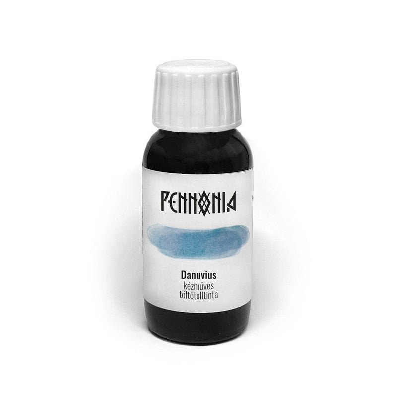 Pennonia Danuvius Danube Ink Bottle (60ml) - A Bottle Of Ink On White Background | EndlessPens