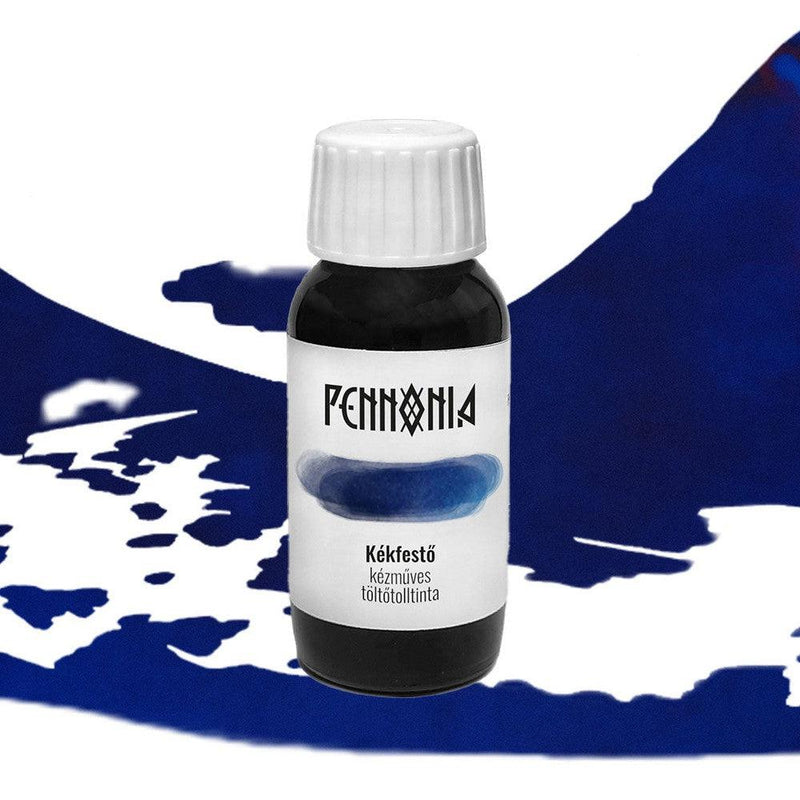 Pennonia Kékfestő Embroidery Blue Ink Bottle (60ml) - A Bottle Of Ink With A White Cap | EndlessPens