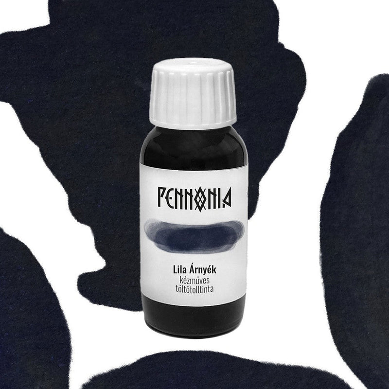 Pennonia Lila Árnyék Purple Shadow Ink Bottle (60ml) - A Bottle Of Ink With A White Cap | EndlessPens