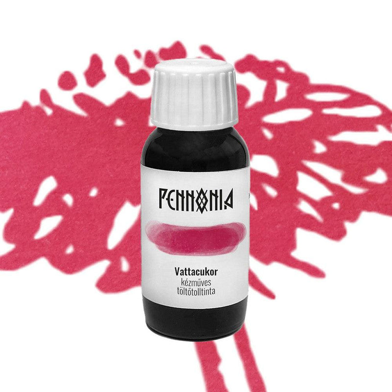 Pennonia Vattacukor Cotton Candy Ink Bottle (60ml) - A Bottle Of Ink With A White Cap | EndlessPens