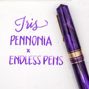 Pennonia × @nibsandflourishes Garden Delights Ink Set (30ml) - Purple Fountain Pen On White Background | EndlessPens