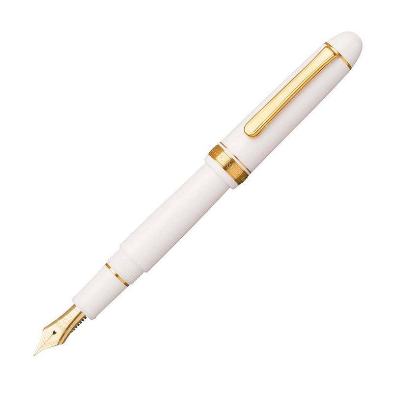 Platinum Century 3776 Fountain Pen -  Chenonceau White Gold | EndlessPens Online Pen Store