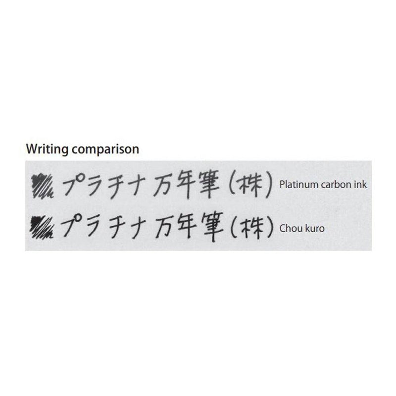 Platinum Chou Kuro Ink Bottle (60ml) - Writing Comparison
