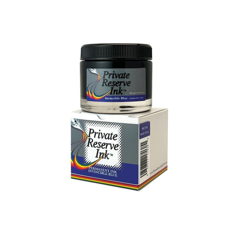 Private Reserve Ink Invincible Ink Bottle (60ml) - Blue, Box and Bottle | EndlessPens
