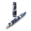 Leonardo RADIUS® 1934 Settimo Cielo Blu Fountain Pen - Silver - Cap and Nib