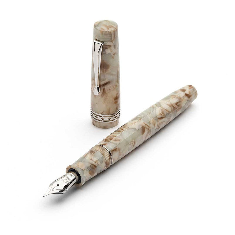 Leonardo RADIUS® 1934 Settimo Marmo Bianco Fountain Pen - Silver