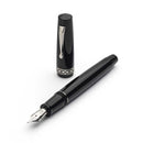 Leonardo RADIUS® 1934 Settimo Nero Lucido (Black Glossy) Fountain Pen - Silver