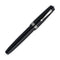 Leonardo RADIUS® 1934 Settimo Nero Lucido (Black Glossy) Fountain Pen - Silver - With Cap Cover