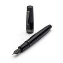 Leonardo RADIUS® 1934 Settimo Nero Lucido (Black Glossy) Fountain Pen - Ruthenium