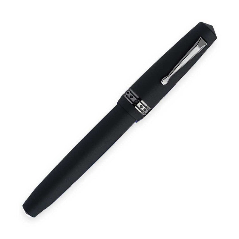 Leonardo RADIUS® 1934 Settimo Nero Opaco (Black Matte) Fountain Pen - Ruthenium - With Cap Cover