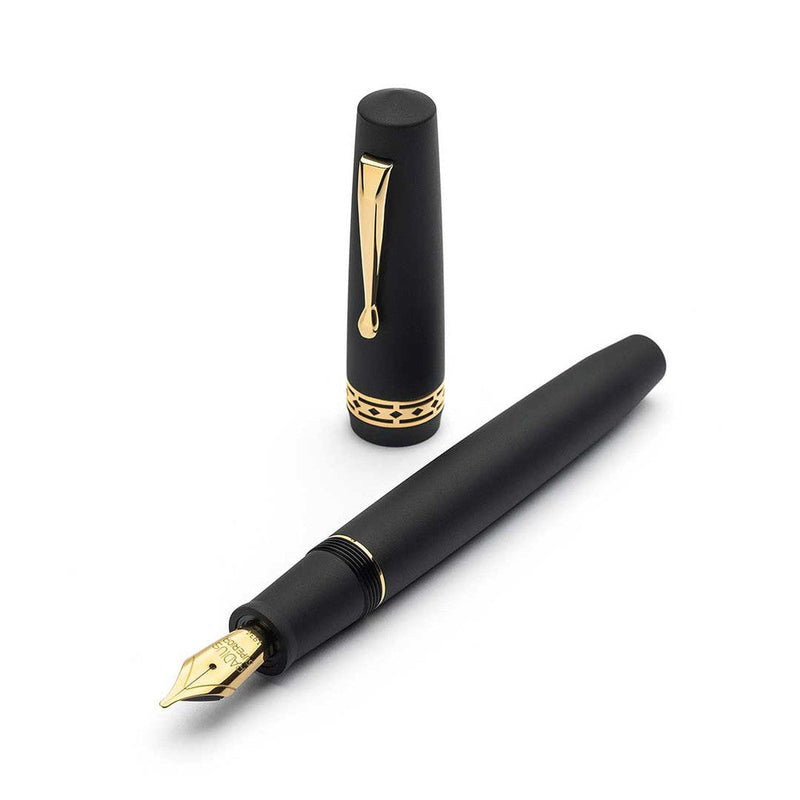 Leonardo RADIUS® 1934 Settimo Nero Opaco (Black Matte) Fountain Pen - Gold