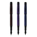 Retro 51 Tornado™ Stealth Lacquer Fountain Pen - Three Fountain Pens On White Background | EndlessPens