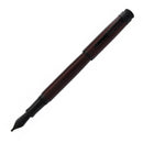 Retro 51 Tornado™ Stealth Lacquer Fountain Pen - Black Cherry With Exposed Nib On White Background | EndlessPens