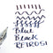 Retro 51 Blue Black Ink Bottle (30ml) - Color Sample With A Fountain Pen Nib On White Background | EndlessPens