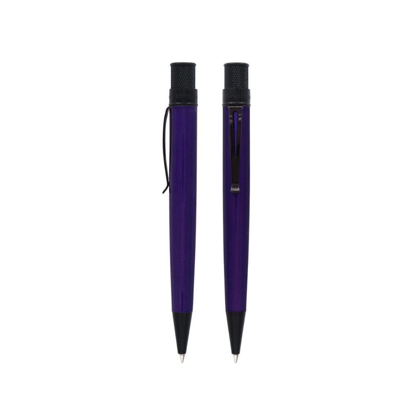 Retro 51 Tornado Stealth Lacquer Rollerball Pen - Two Midnight Blue Variants In White Background | EndlessPens