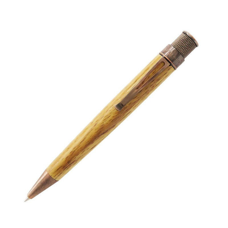 Retro 51 Tornado™ Woodworks Bourbon Barrel Rollerball Pen - Pen On White Background | EndlessPens