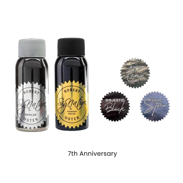 Robert Oster 7th Anniversary Fountain Pen Ink Majestic Black – Florida  Fountain Pen