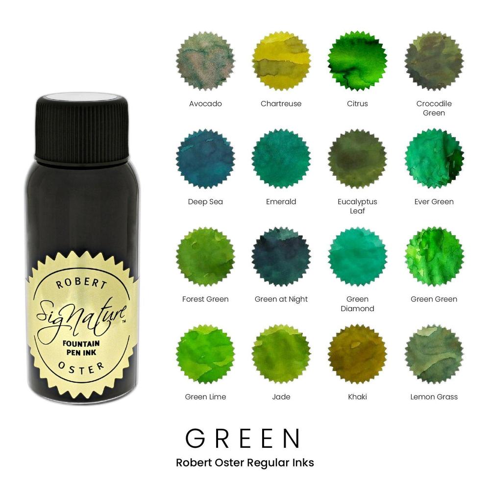 Robert Oster Green Ink Bottles 50ml | EndlessPens