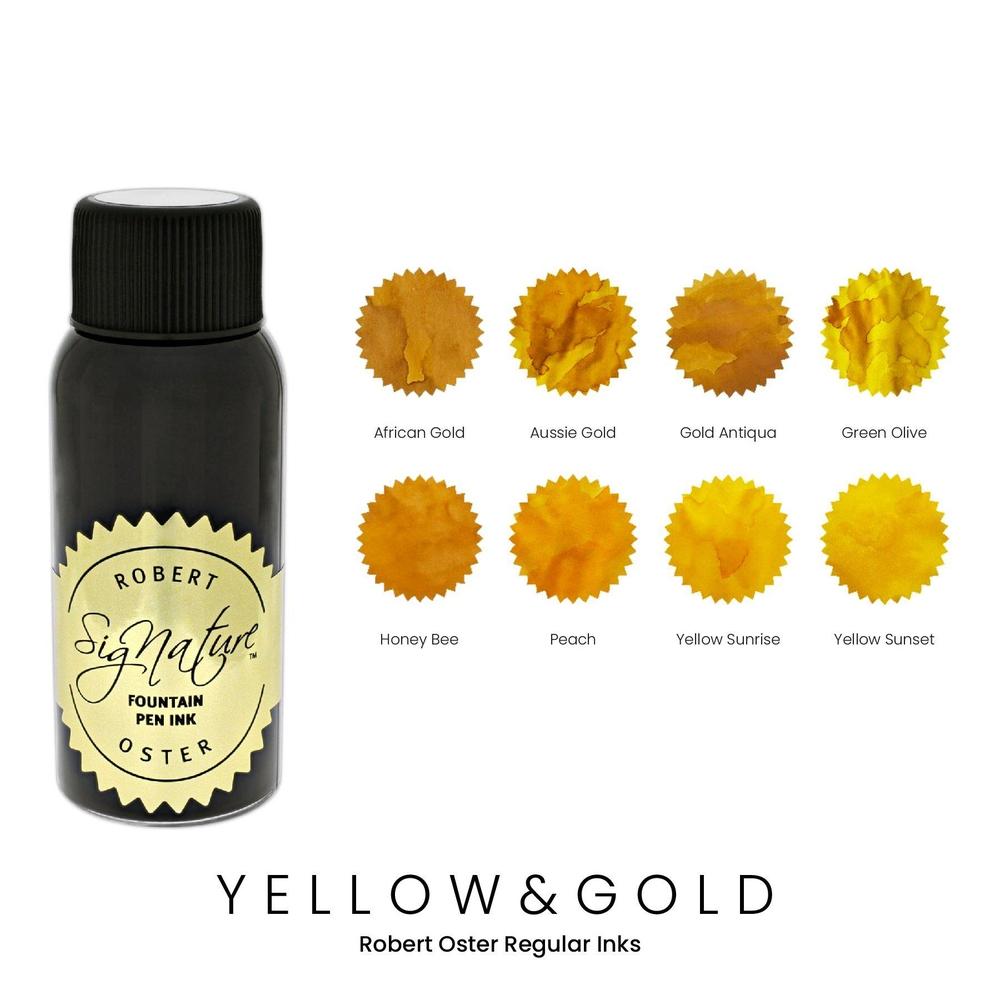Robert Oster Yellow and Gold Ink Bottles 50ml | EndlessPens
