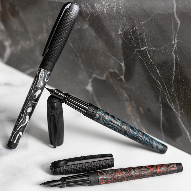 S.T. Dupont Line D Large Carbon Graphite Fountain Pen | EndlessPens