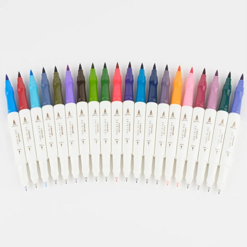 Sailor Brush Pen Set (20 Colors) - Shikiori | EndlessPens Online Pen Shop