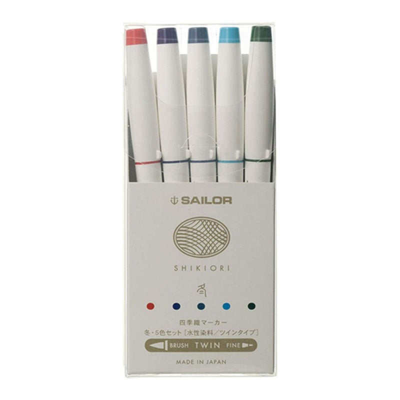 Sailor Shikiori Four Seasons Brush Pen Set (5-Pack) - WInter | EndlessPens