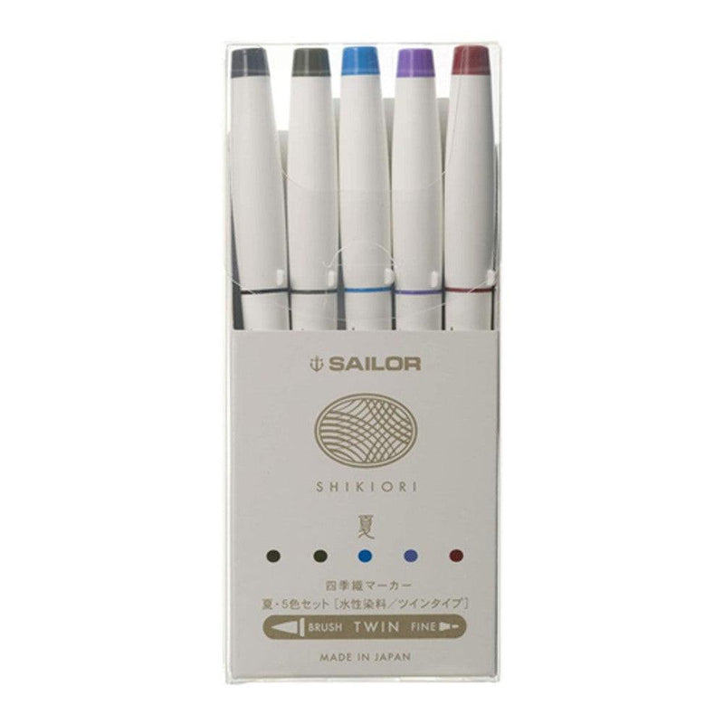 Sailor Shikiori Four Seasons Brush Pen Set (5-Pack) - Summer | EndlessPens