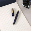 Sailor 1911 Casual L Gold Trim Fountain Pen in Muted Blue with Detached Cap Cover and Ink and Paper | EndlessPens