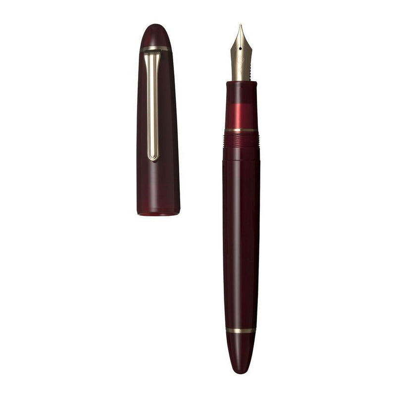 Sailor 1911 Casual L Gold Trim Fountain Pen in Muted Red with Detached Cap Cover | EndlessPens