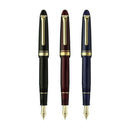 Sailor 1911 Light Gold Trim Fountain Pen - Three Pen Variants On White Background | EndlessPens