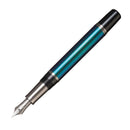 Sailor Cylint Colored Stainless Steel Fountain Pen - Lagoon with Nib Exposed | EndlessPens