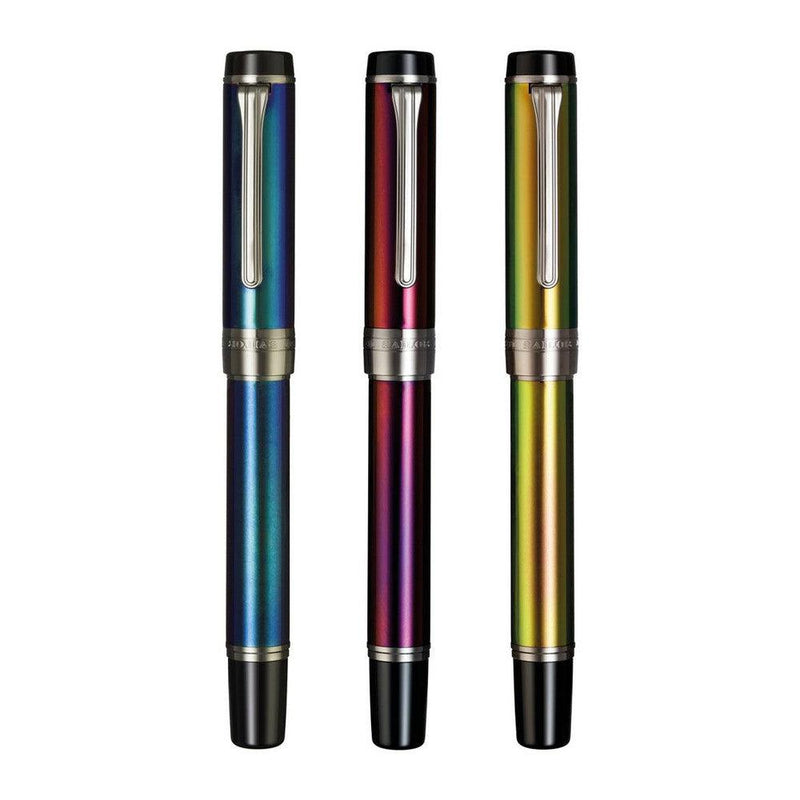 Sailor Cylint Colored Stainless Steel Fountain Pen - Three Fountain Pens In White Background | EndlessPens