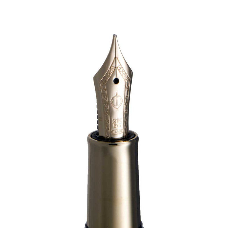 Sailor Cylint Patina Fountain Pen - Close Up View Of Nib