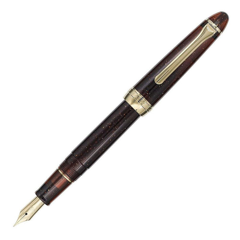 Sailor Shikiori "Kusa Asobi" Fountain Pen - Tsurubami (Autumn Brown) with Nib Exposed | EndlessPens