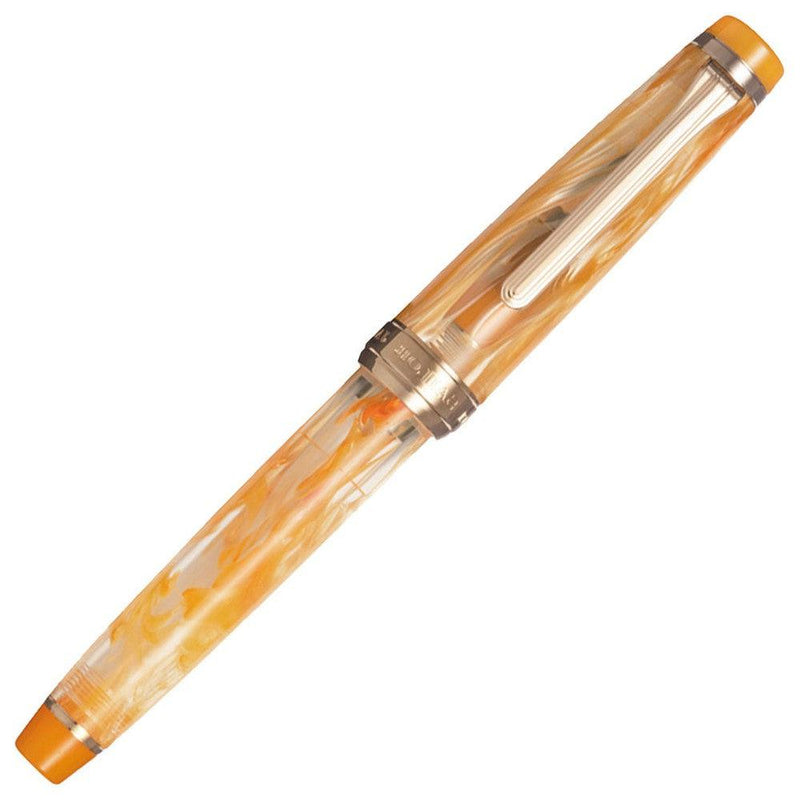 Sailor Veilio 3rd Edition Fountain Pen - Pearl Orange With Cap Cover On White Background | EndlessPens