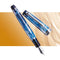 Sailor Veilio 3rd Edition Fountain Pen - Pearl Blue On Pearl Orange and White Background | EndlessPens