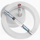 TWSBI Diamond 580AL Iceberg Fountain Pen - Pen With Detached Cap Cover On Top Of Ring Light | EndlessPens