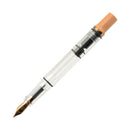 TWSBI ECO Caffe with Bronze Fountain Pen - Pen With Exposed Nib Leaning To The Right On White Background | EndlessPens