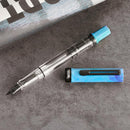 TWSBI ECO Cosmos Blue with Onyx Fountain Pen - Pen with Cap Cover Separated | EndlessPens